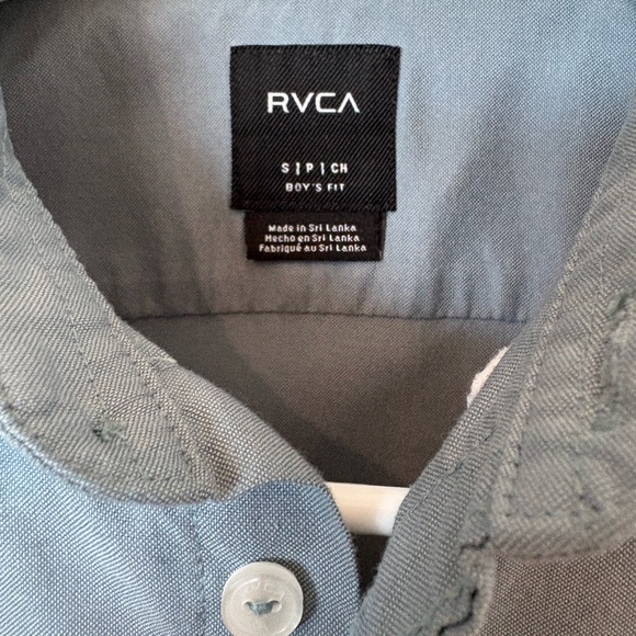 RVCA Youth Boys Size Small Button Down dress shirt. PERFECT condition. - Picture 4 of 4